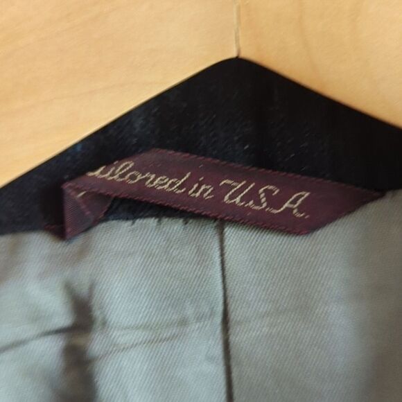 Vintage Hects Cricketeer Two Button Dark Gray Wool Pinstripe 2-Piece Suit 42 - Picture 6 of 9